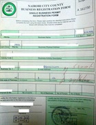 Approved business permit application form