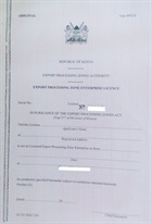 EPZ commercial enterprise licence