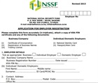 NSSF employers registration form