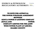 Approved power purchase agreement