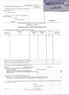 Stamped booking form
